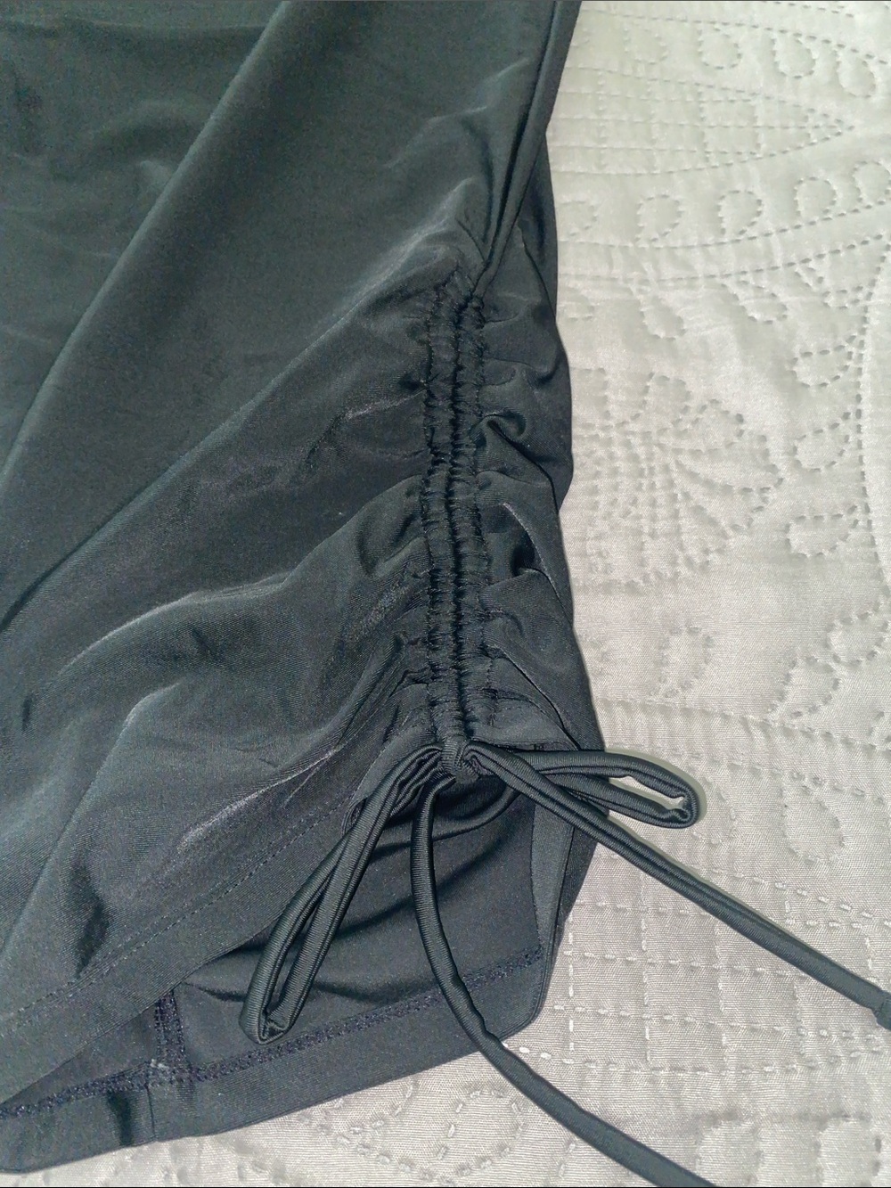 Black Women’s Swim Capri - Active Capri Leggings - Picture 4 of 4